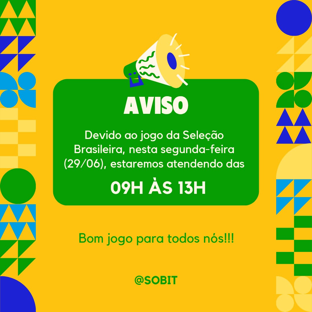 AVISO DE JOGO DO BRASIL.